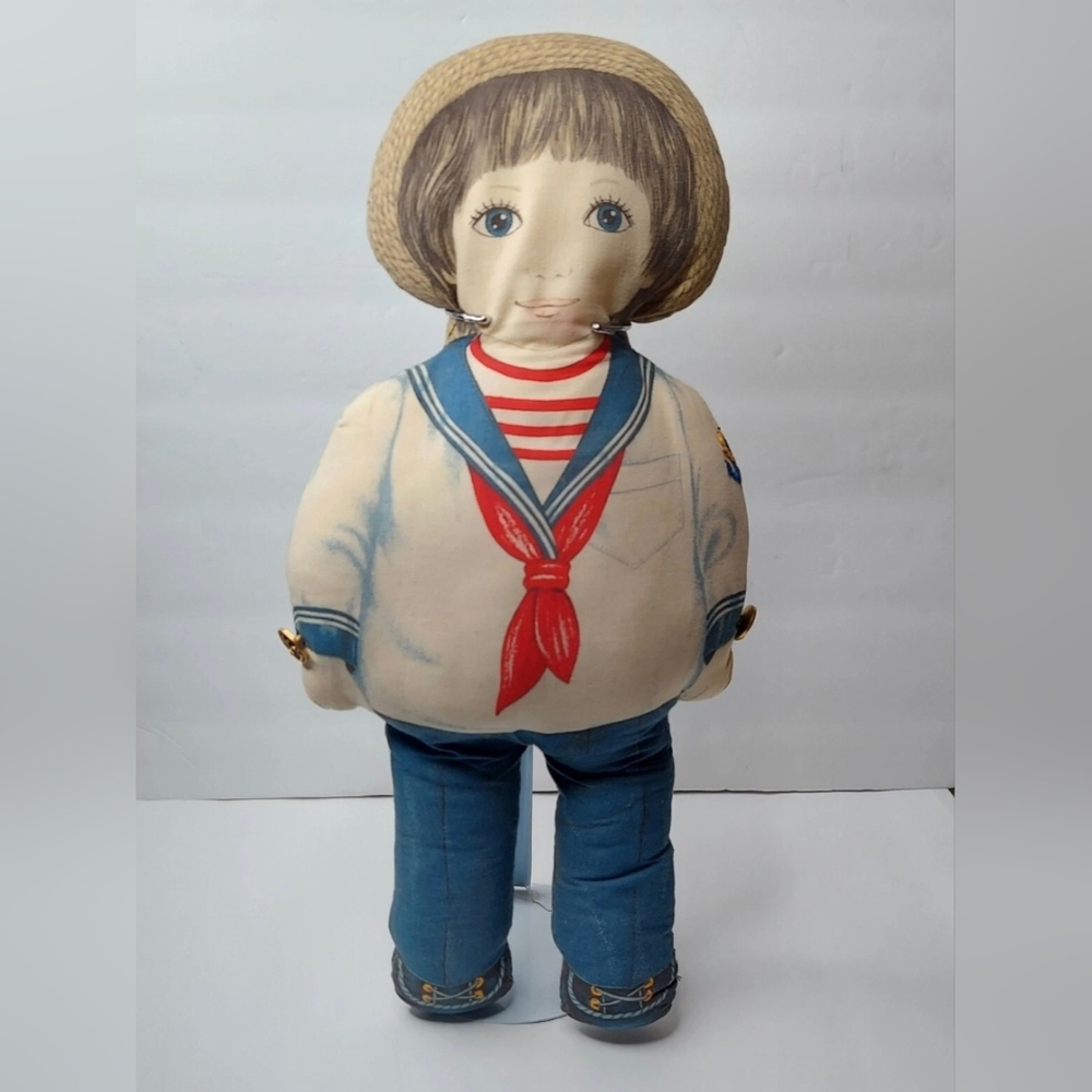 Vintage stuffed cloth doll U.S. Navy sailor boy.